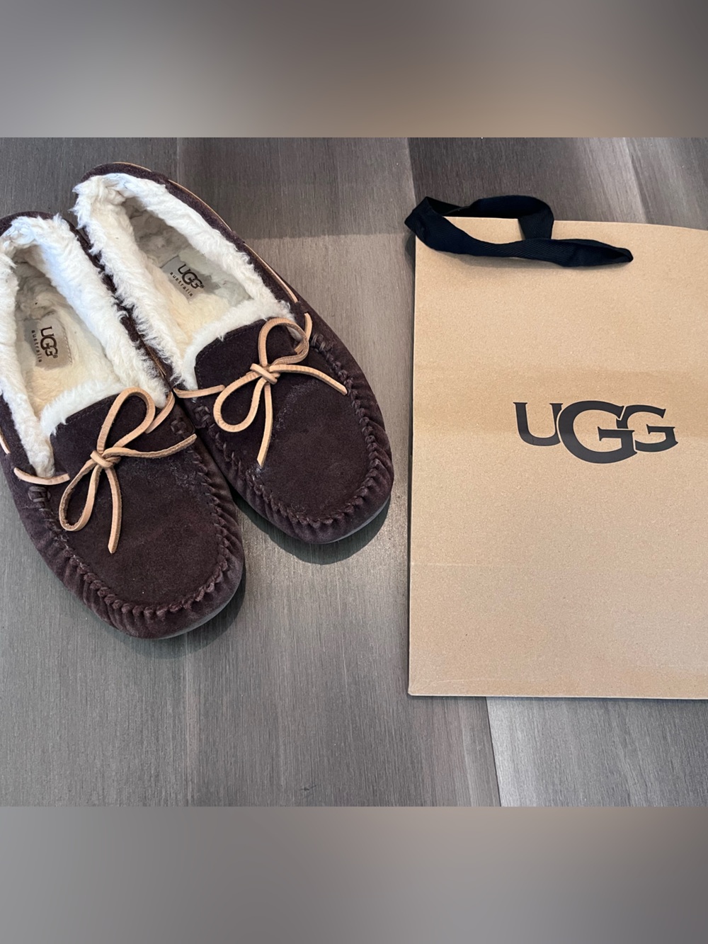 UGG Men’s Dark Brown Suede Moccasin